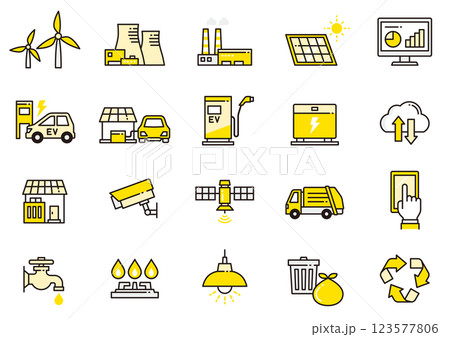 スマートシティアイコン03　Smart city icons 123577806
