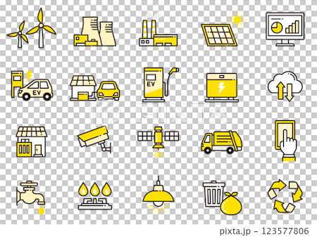 スマートシティアイコン03　Smart city icons 123577806