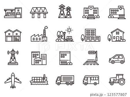 スマートシティアイコン04　Smart city icons 123577807