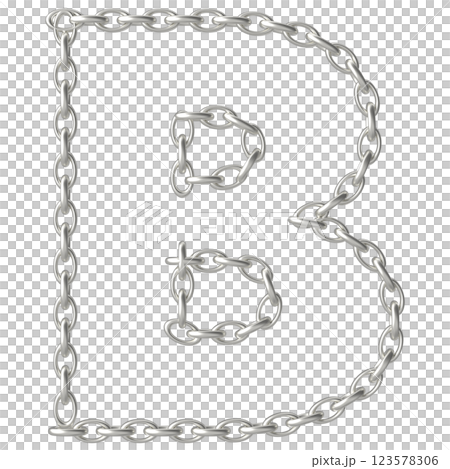 Letter chain on white background Letter chain on white background 123578306