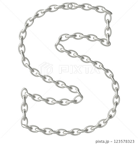 Letter chain on white background 123578323