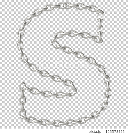 Letter chain on white background 123578323