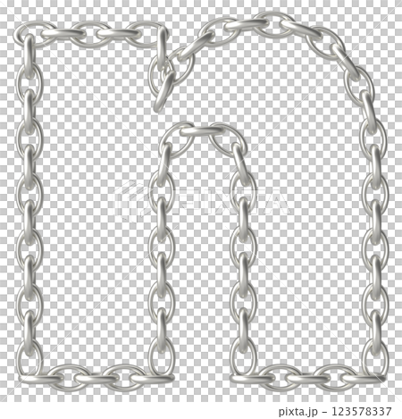 Letter chain on white background Letter chain on white background 123578337
