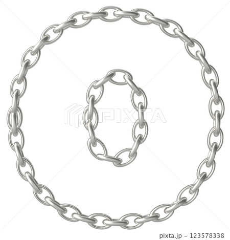 Letter chain on white background Letter chain on white background 123578338