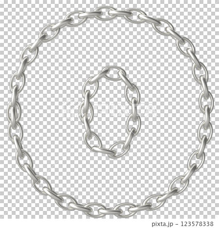 Letter chain on white background Letter chain on white background 123578338