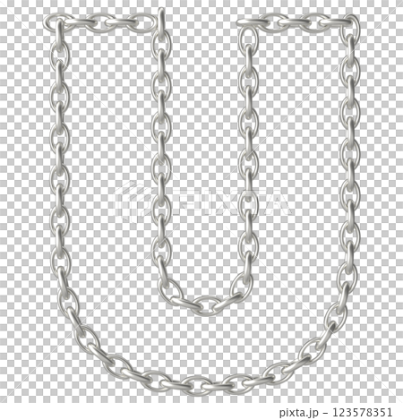 Letter chain on white background Letter chain on white background 123578351