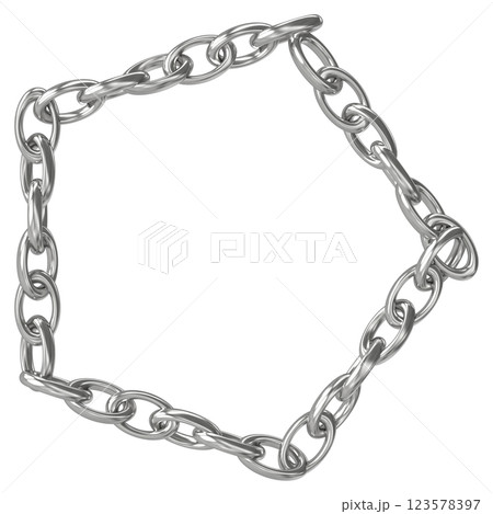 Letter chain on white background 123578397