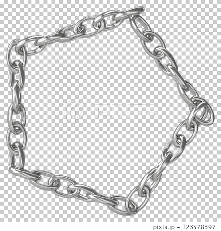 Letter chain on white background 123578397