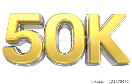 Follow Number yellow gold 3d sale isolated on white background 123578456