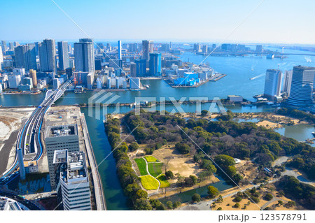 都市風景　東京湾岸エリア　お台場　竹芝　勝どき 123578791
