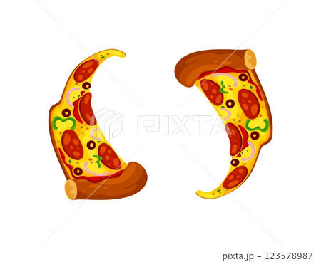 Fast food pizza meal cartoon alphabet typeface brackets punctuation sign. Pizzeria alphabet typeset sign, fast food cafe meal vector English alphabet typeface punctuation mark or font special symbol Fast food pizza meal cartoon alphabet typeface brackets punctuation sign. Pizzeria alphabet typeset sign, fast food cafe meal vector English alphabet typeface punctuation mark or font special symbol 123578987