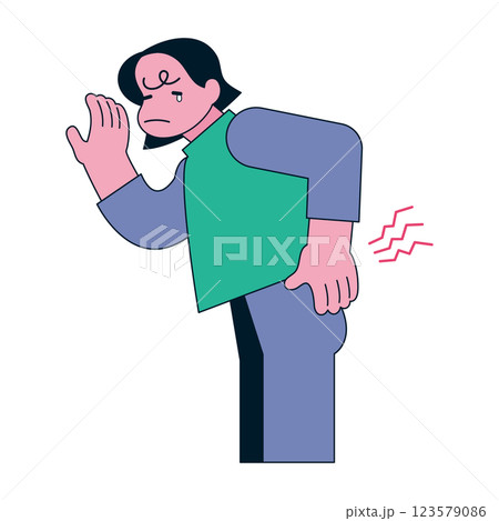 腰痛 坐骨神経痛 ぎっくり腰 腰の痛みを抱える人 123579086