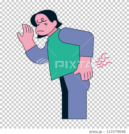 腰痛 坐骨神経痛 ぎっくり腰 腰の痛みを抱える人 123579086