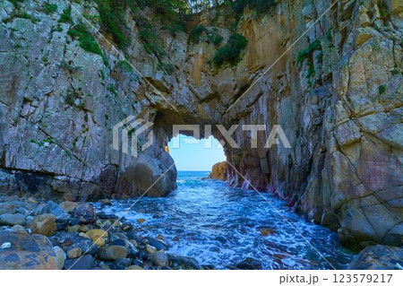 高知県土佐清水市足摺岬の天然記念物 白山洞門(はくさんどうもん) 123579217