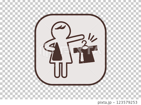 Sensory hypersensitivity: Icon of developmental disorder that insists on particular clothes, black Sensory hypersensitivity: Icon of developmental disorder that insists on particular clothes, black 123579253