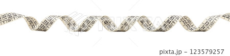 Wavy measuring tape on transparent background Wavy measuring tape on transparent background 123579257