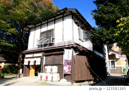 大内宿　宿場町　福島観光　大内宿町並み展示館　大内宿見晴台　江戸時代の宿場町　高倉神社 一之鳥居　 123581163