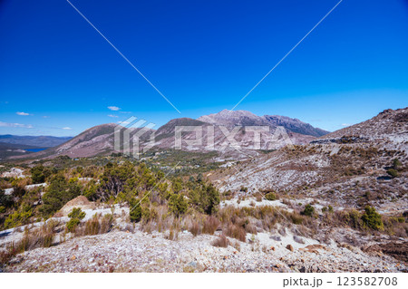 Queenstown Landscape in Tasmania Australia 123582708
