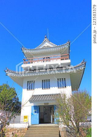 愛知県常滑市、尾張大野城模擬天守の風景 123583379