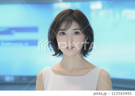 若い女子アナ 123583493