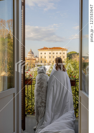 Serene Morning with a View of Vatican City 123583647