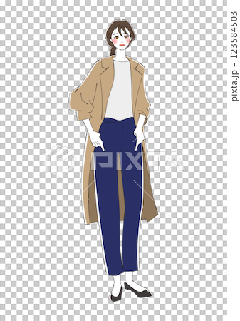 時尚插畫休閒 時尚插畫休閒 123584503