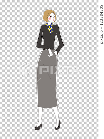 ファッションイラスト　オフィススタイル 123584505