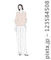 ファッションイラスト　カジュアル 123584508