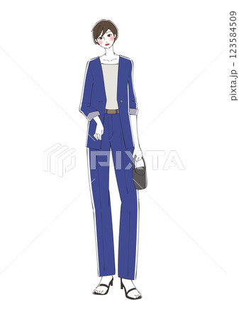 ファッションイラスト　オフィススタイル 123584509