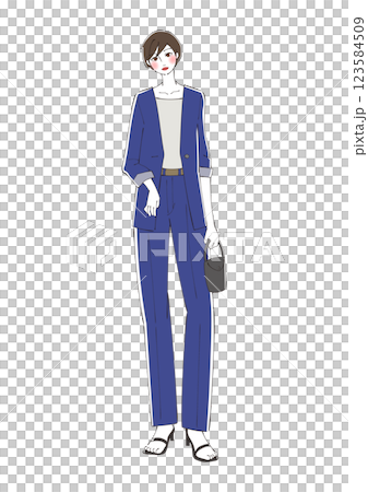 ファッションイラスト　オフィススタイル 123584509