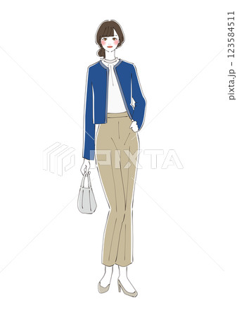 ファッションイラスト　オフィススタイル 123584511