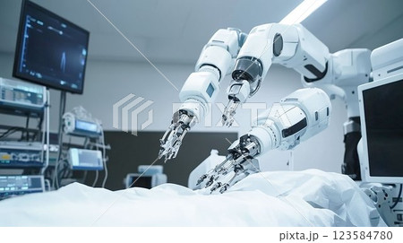 ロボットによる手術 ロボットによる手術 123584780