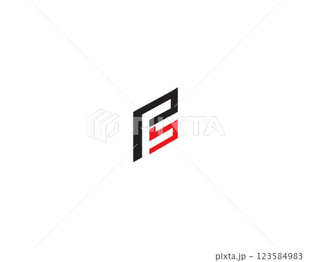 initial letter ps logo 123584983