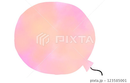 手描き水彩風カラフル風船フレーム ピンク 手描き水彩風カラフル風船フレーム ピンク 123585001