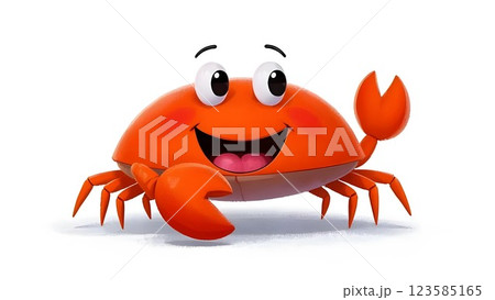 red crab isolated on white background red crab isolated on white background 123585165