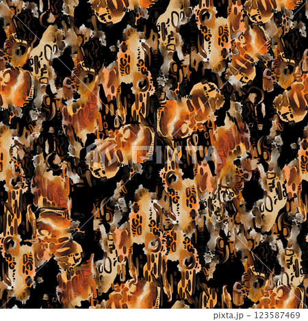 Leopard watercolor pattern design, animal print seamless texture. Leopard watercolor pattern design, animal print seamless texture. 123587469