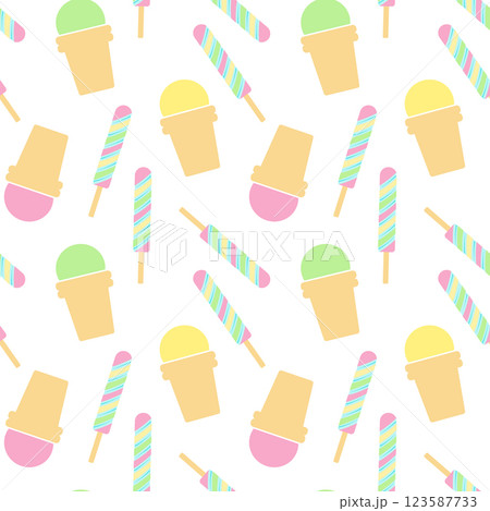 Pistachio, Fruit and berry, vanilla ice cream and Popsicle on stick Seamless Pattern Background idea Pistachio, Fruit and berry, vanilla ice cream and Popsicle on stick Seamless Pattern Background idea 123587733
