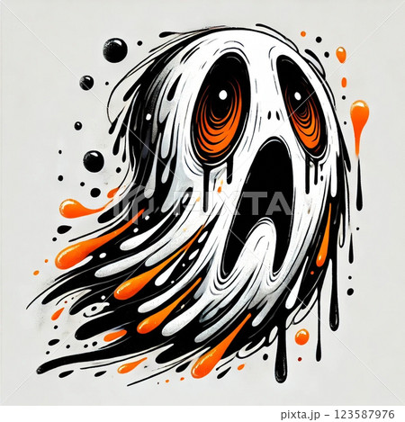 表情豊かなオバケ　Generative AI 123587976