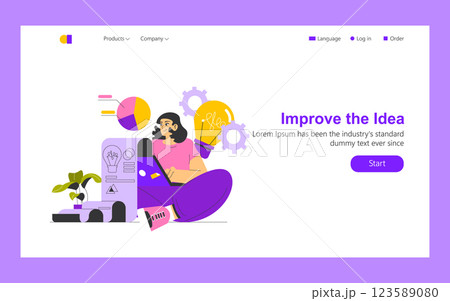 Idea realization concept. The illustration...のイラスト素材 [123589080] - PIXTA
