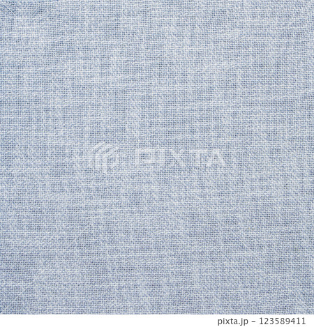 gray-blue background of natural linen fabric close-up 123589411