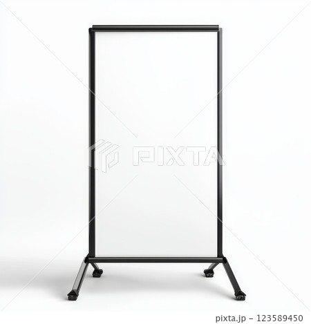 Blank Mockup of Rectangular Banner Stand for Marketing Display Studio High-Quality Image 123589450