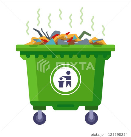 large green container for city garbage. 123590234