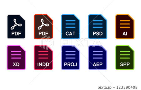 PC ファイル ドキュメント アイコン UI タイプ3 123590408