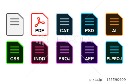 PC ファイル ドキュメント アイコン UI タイプ2 PC ファイル ドキュメント アイコン UI タイプ2 123590409