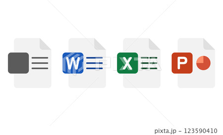 PC ファイル オフィス ドキュメント アイコン UI タイプ4 123590410