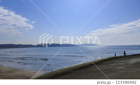 由比ヶ浜の春 123590492