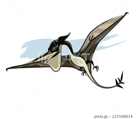 Illustration of a Pteranodon dinosaur. 123590614