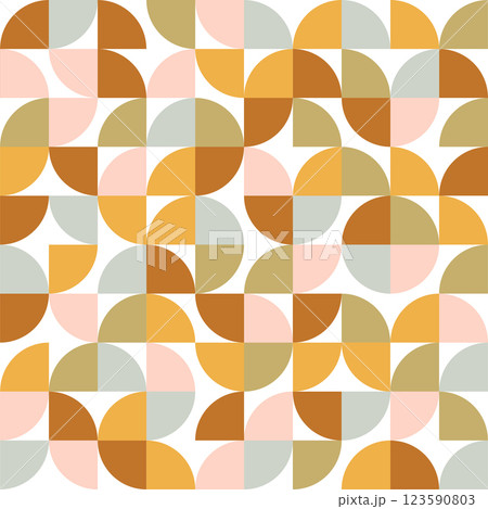 A geometric pattern with colorful circles and arcs in warm tones, perfect for contemporary decor projects. A geometric pattern with colorful circles and arcs in warm tones, perfect for contemporary decor projects. 123590803