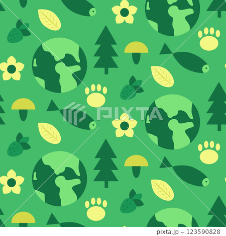 Seamless geometric eco-friendly pattern Seamless geometric eco-friendly pattern 123590828
