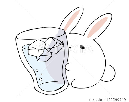 うさぎ お冷 うさぎ お冷 123590949
